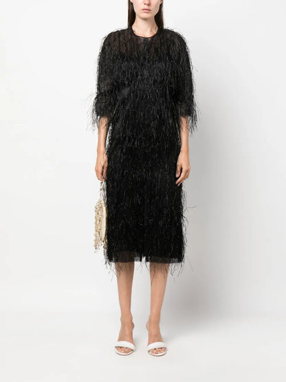 Fringed Midi Dress