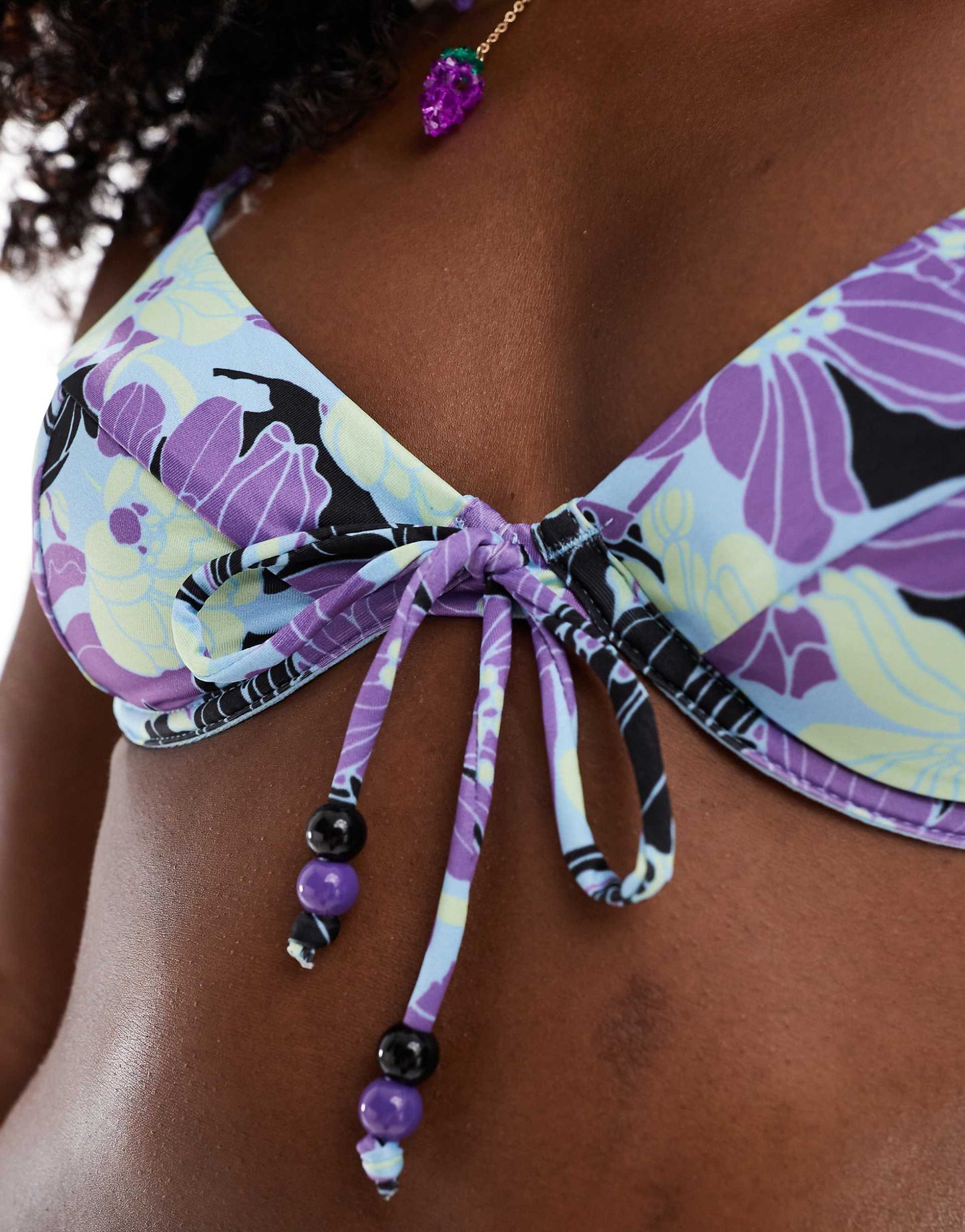 Underwired Bikini Top With Tie Detail