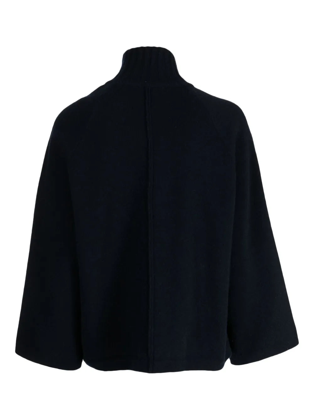High-Neck Zip-Up Cardigan