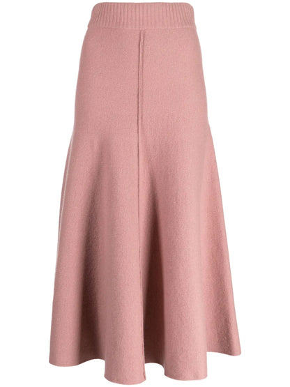 Fine-Knit Midi Skirt