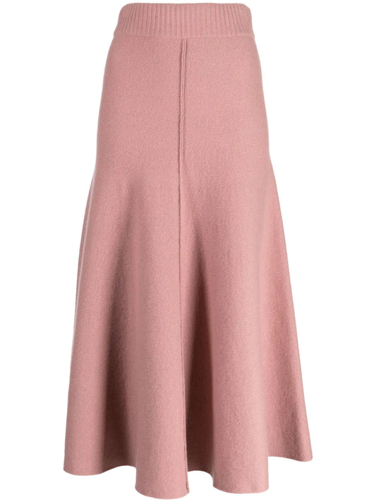 Fine-Knit Midi Skirt