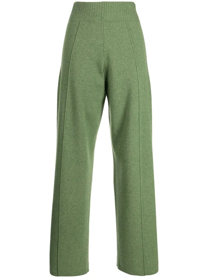 Elasticated-Waist Wool-Cashmere Blend Trousers