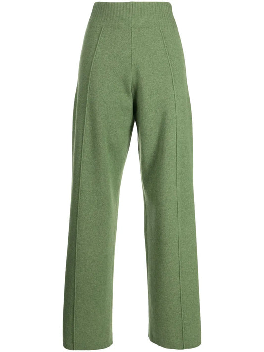 Elasticated-Waist Wool-Cashmere Blend Trousers