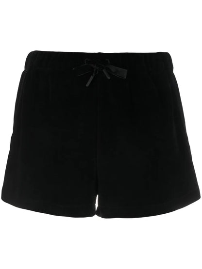 Sequin-Logo Drawstring Shorts