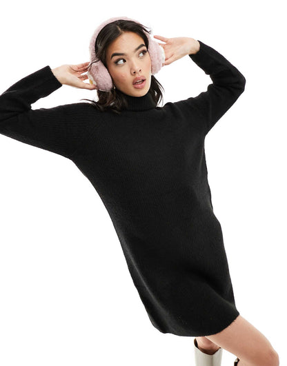 Roll Neck Mini Jumper Dress
