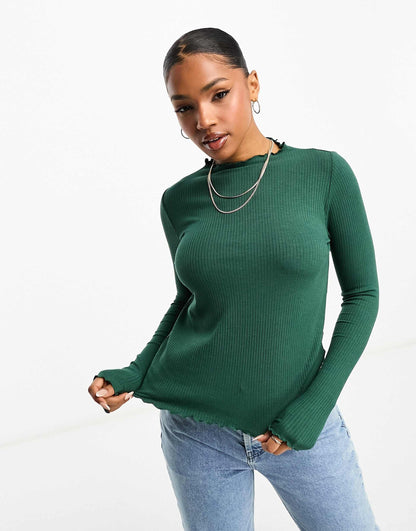 Lettuce Hem Long Sleeve Top