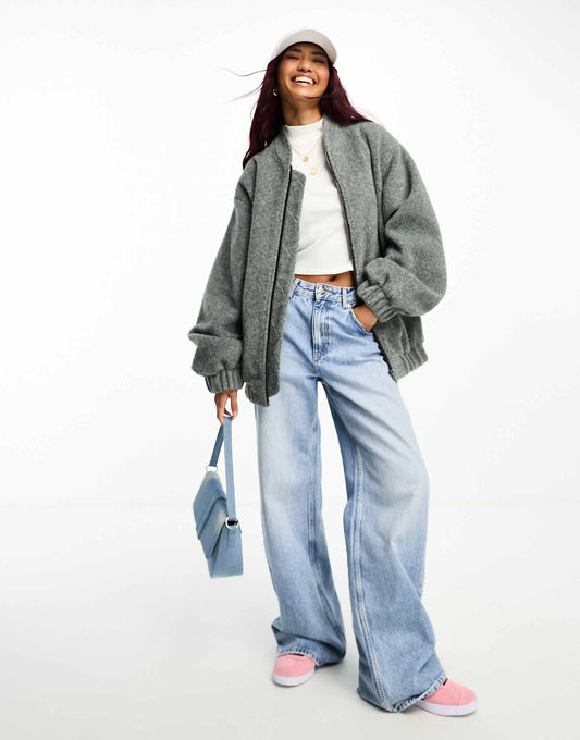Brushed Bomber Jacket