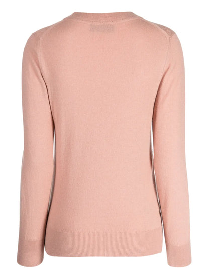 Pointelle-Argyle Knit Cashmere Jumper