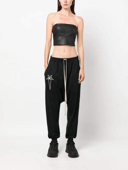 Logo-Embroidered Drop-Crotch Trousers