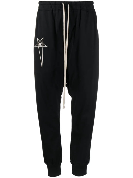 Logo-Embroidered Drop-Crotch Trousers