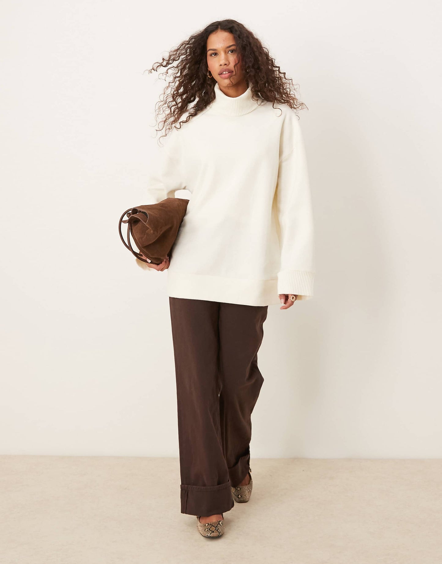 Supersoft Co-Ord Long Line Roll Neck