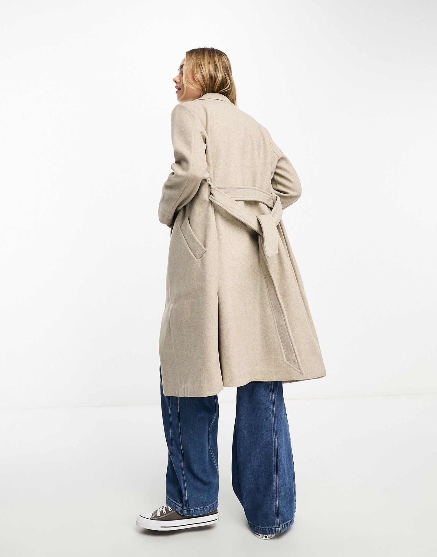 Belted Formal Midi Coat
