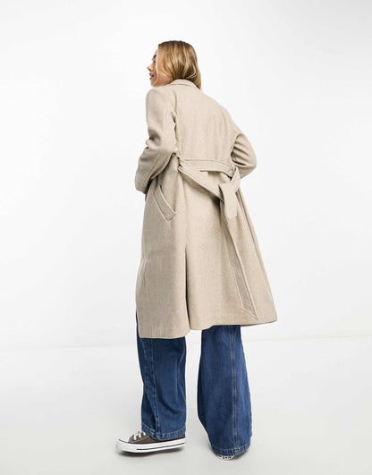 Belted Formal Midi Coat