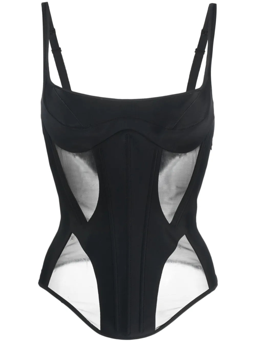 Illusion Panelled Corset Top