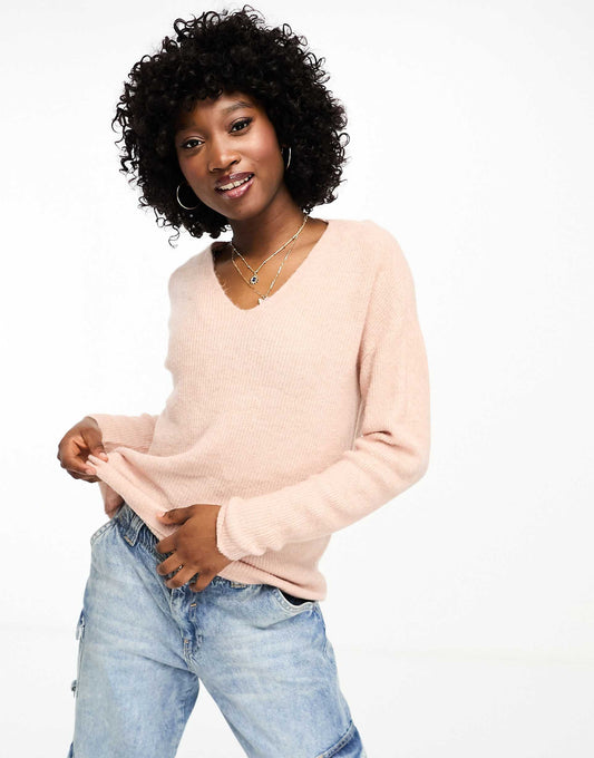 Lightweight V Neck Knitted Jumper