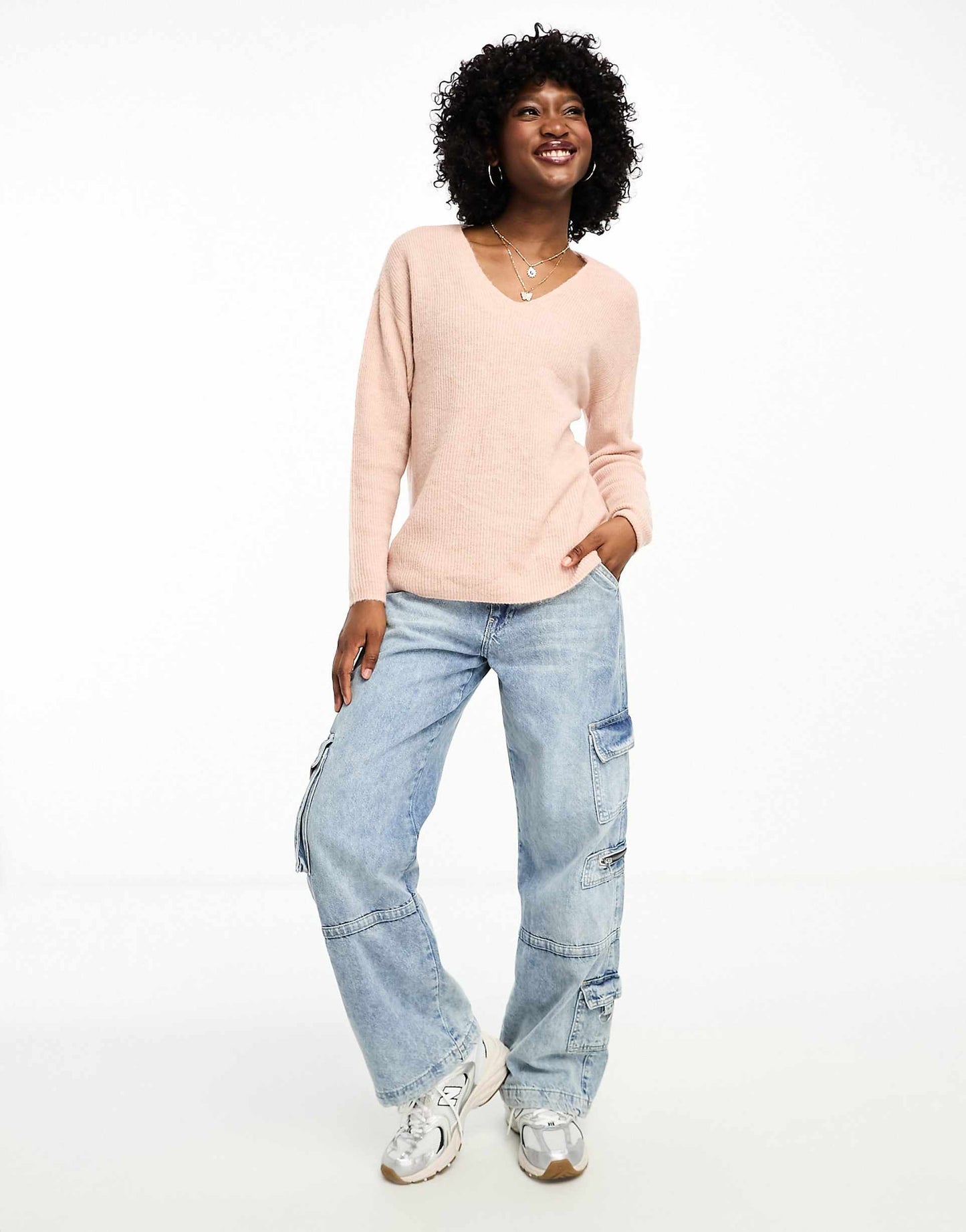 Lightweight V Neck Knitted Jumper