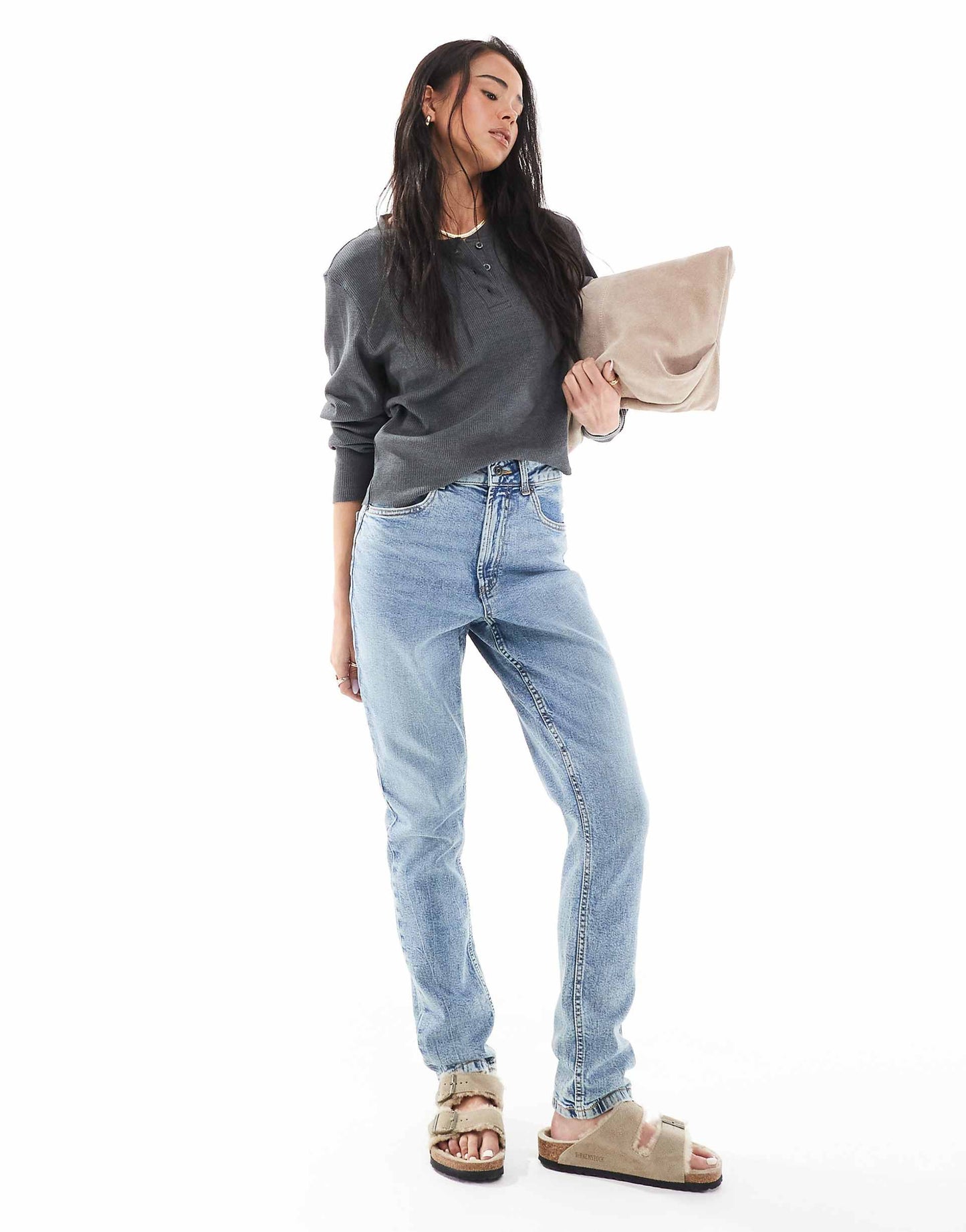 Slim Fit Comfort Mom Jeans