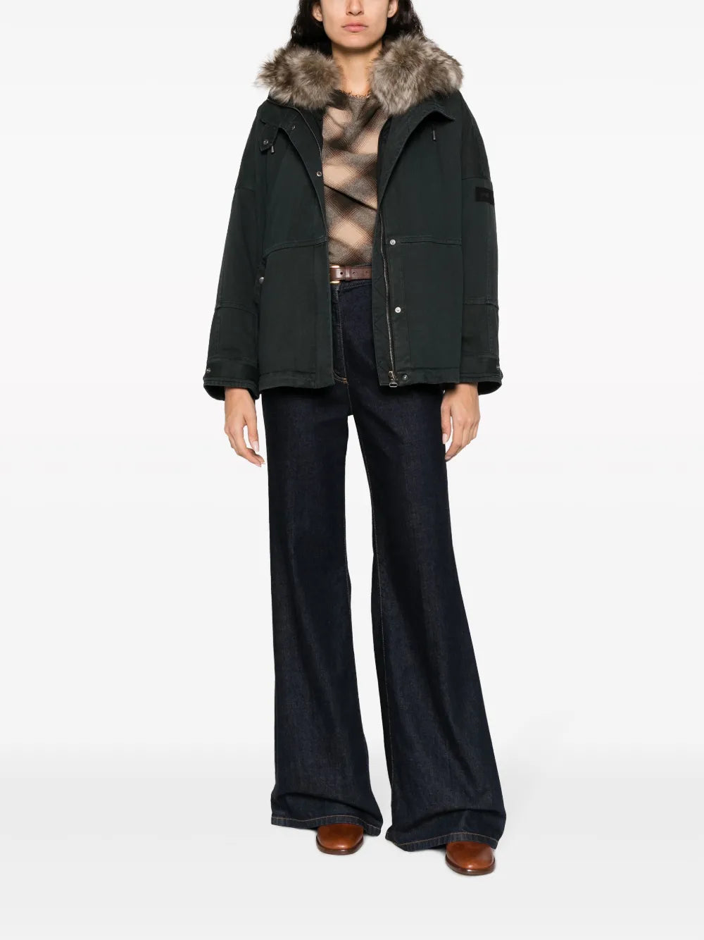 Detachable-Hood Padded Parka
