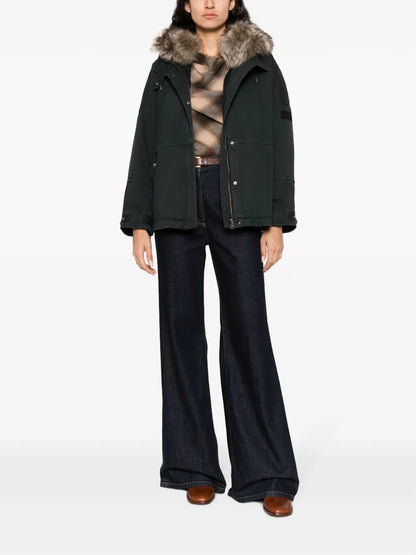 Detachable-Hood Padded Parka
