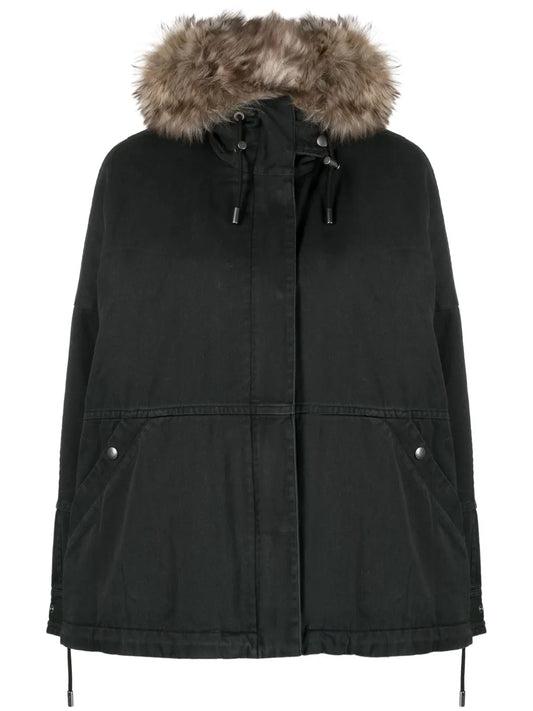 Detachable-Hood Padded Parka