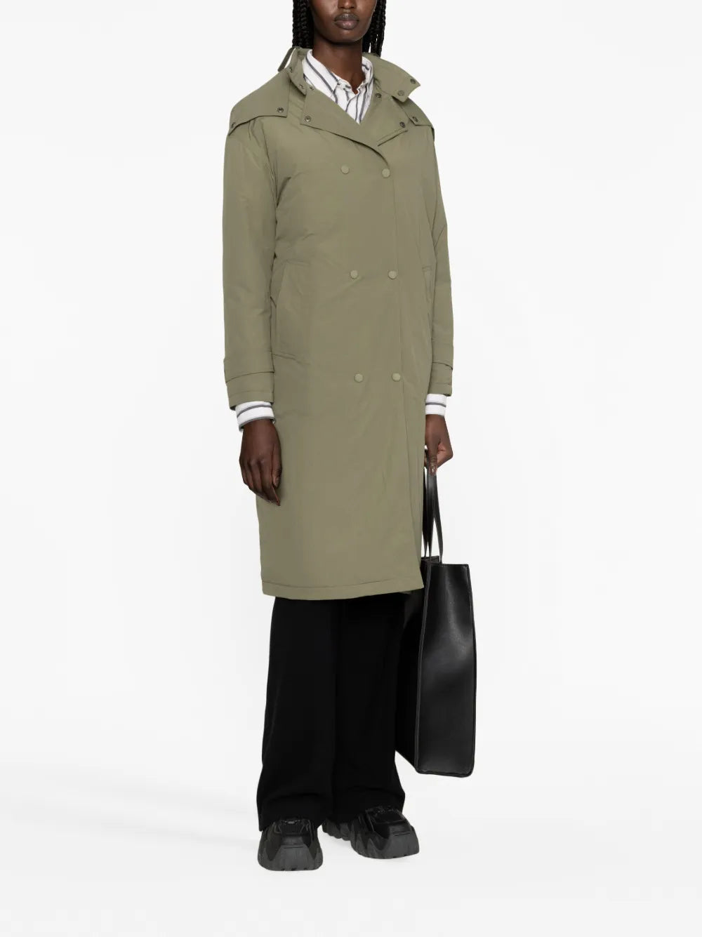 Hooded Padded Trench Coat