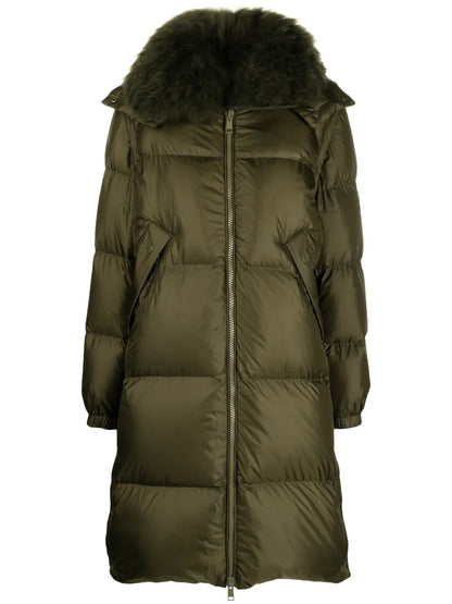 Padded-Design Long-Sleeve Coat