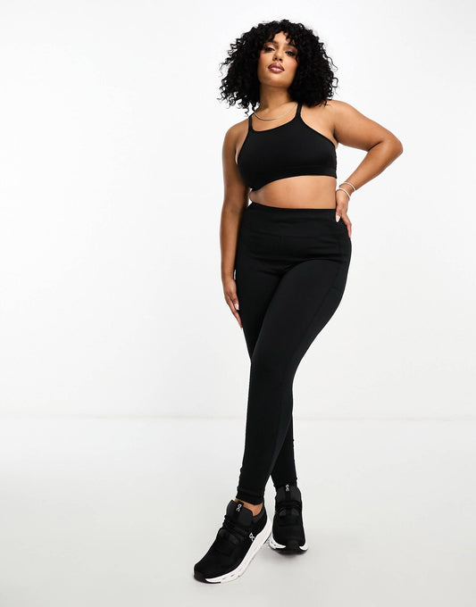 Curve Icon Running Tie Waist Gym Legging With Phone Pocket