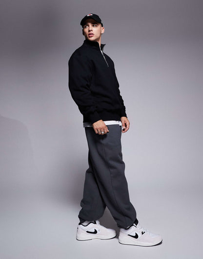 Premium Heavyweight Oversized Quarter Zip Sweatshirt 400Gsm