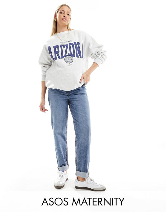Maternity High Rise Relaxed Mom Jeans