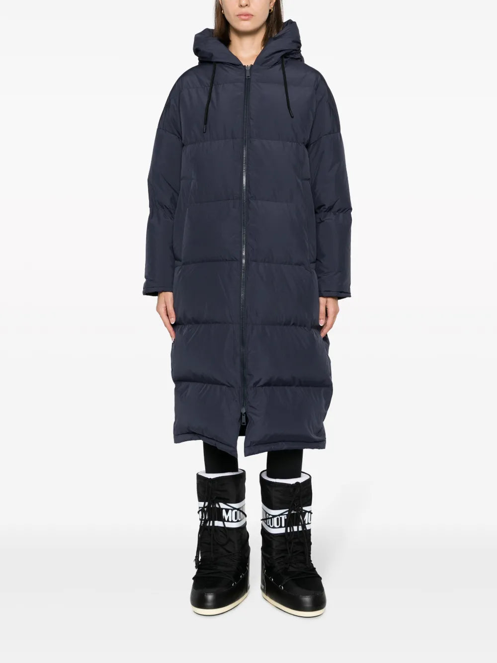 Hooded Feather-Padded Coat