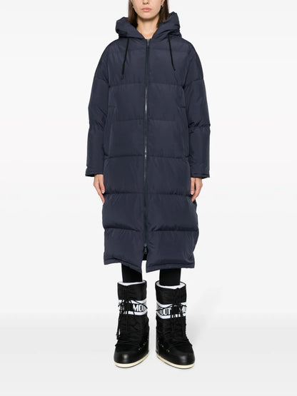 Hooded Feather-Padded Coat