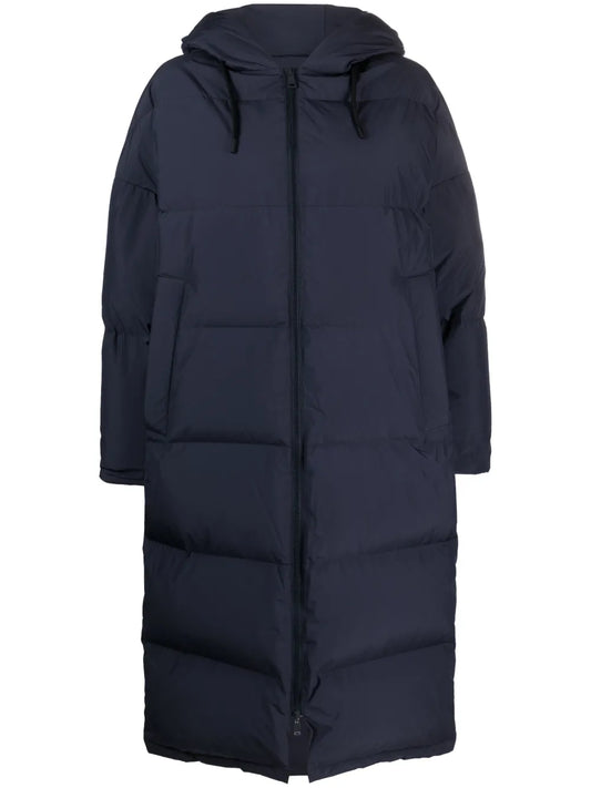 Hooded Feather-Padded Coat