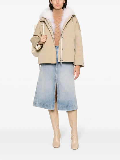 Reversible Hooded Cropped Parka