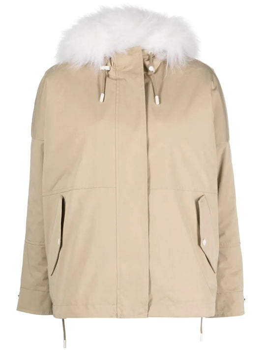 Reversible Hooded Cropped Parka