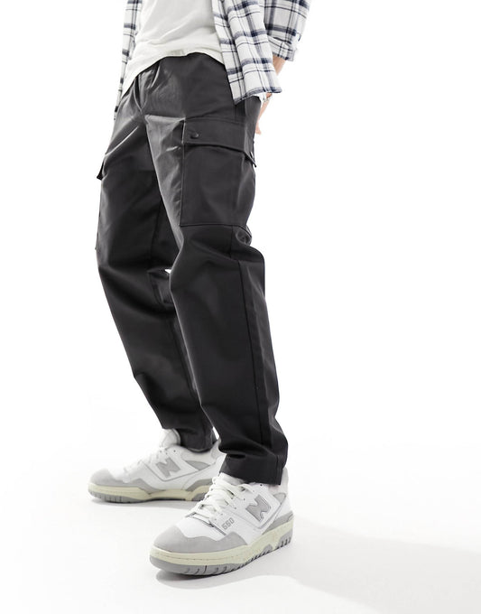 Wide Leg Tapered Drawstring Cargo Trouser