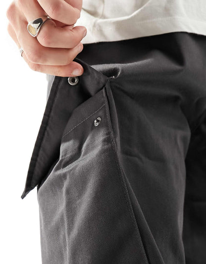 Wide Leg Tapered Drawstring Cargo Trouser