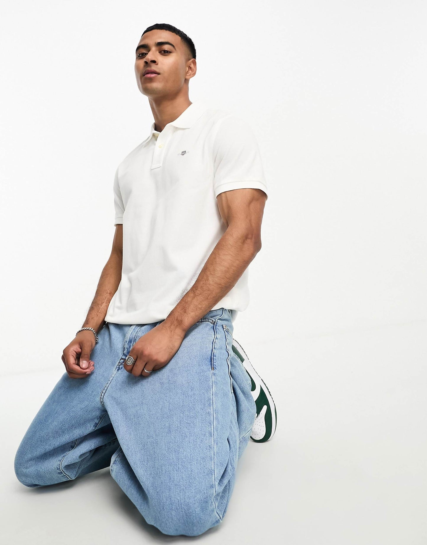 Shield Logo Regular Fit Pique Polo