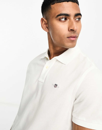 Shield Logo Regular Fit Pique Polo