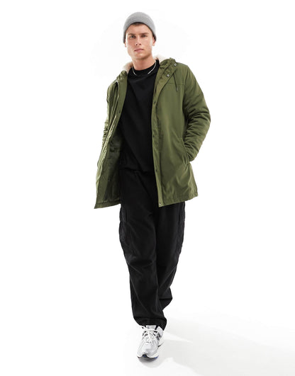 Parka With Borg Lined Hood
