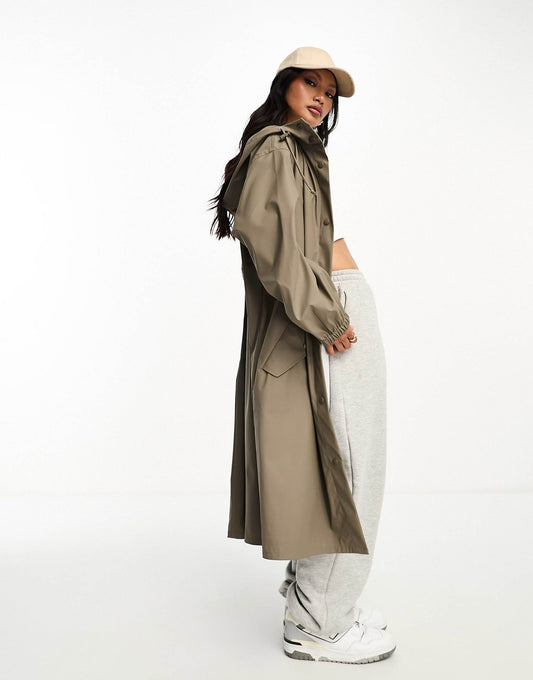 Rubberised Rain Parka Coat