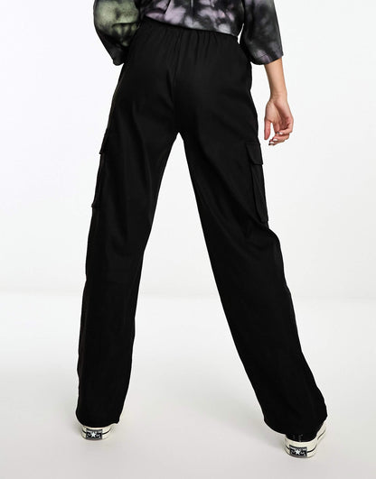 Wide Leg Cargo Trousers