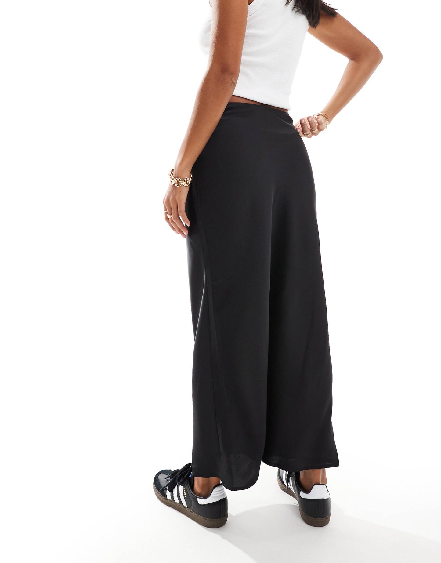 Petite Satin Bias Midi Skirt