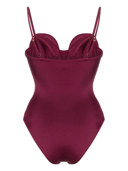 Tonal-Stitch Detail Swimsuit