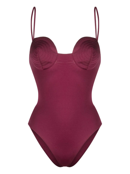 Tonal-Stitch Detail Swimsuit