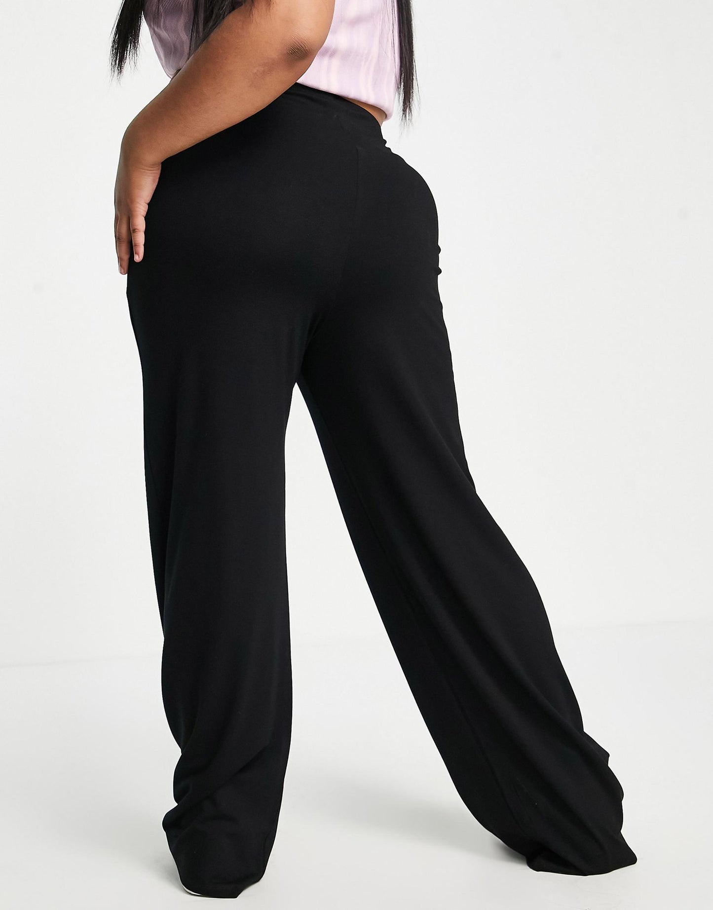 Curve Basic Wide Leg Jersey Trouser