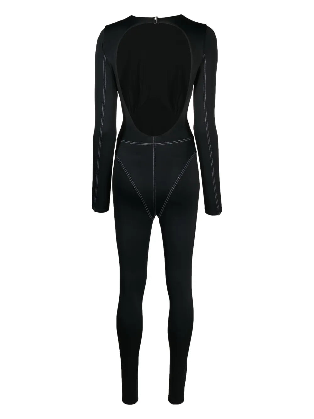 Contrasting-Stitch Swim Suit
