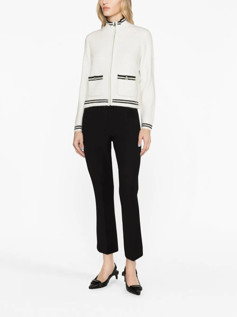 Mid-Rise Cropped Trousers
