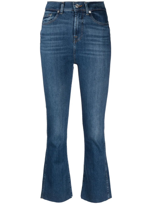 High-Waisted Cropped Jeans
