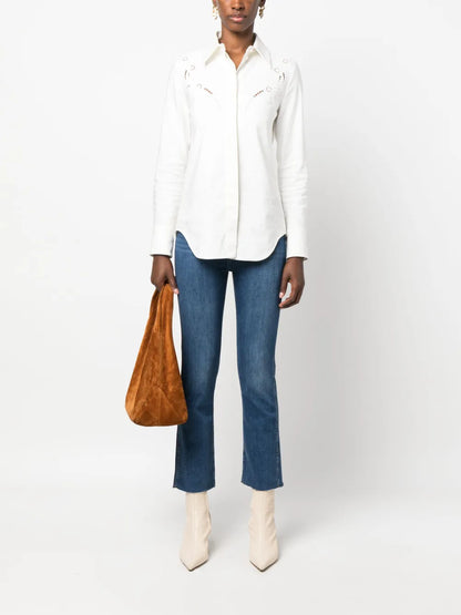 High-Waisted Cropped Jeans