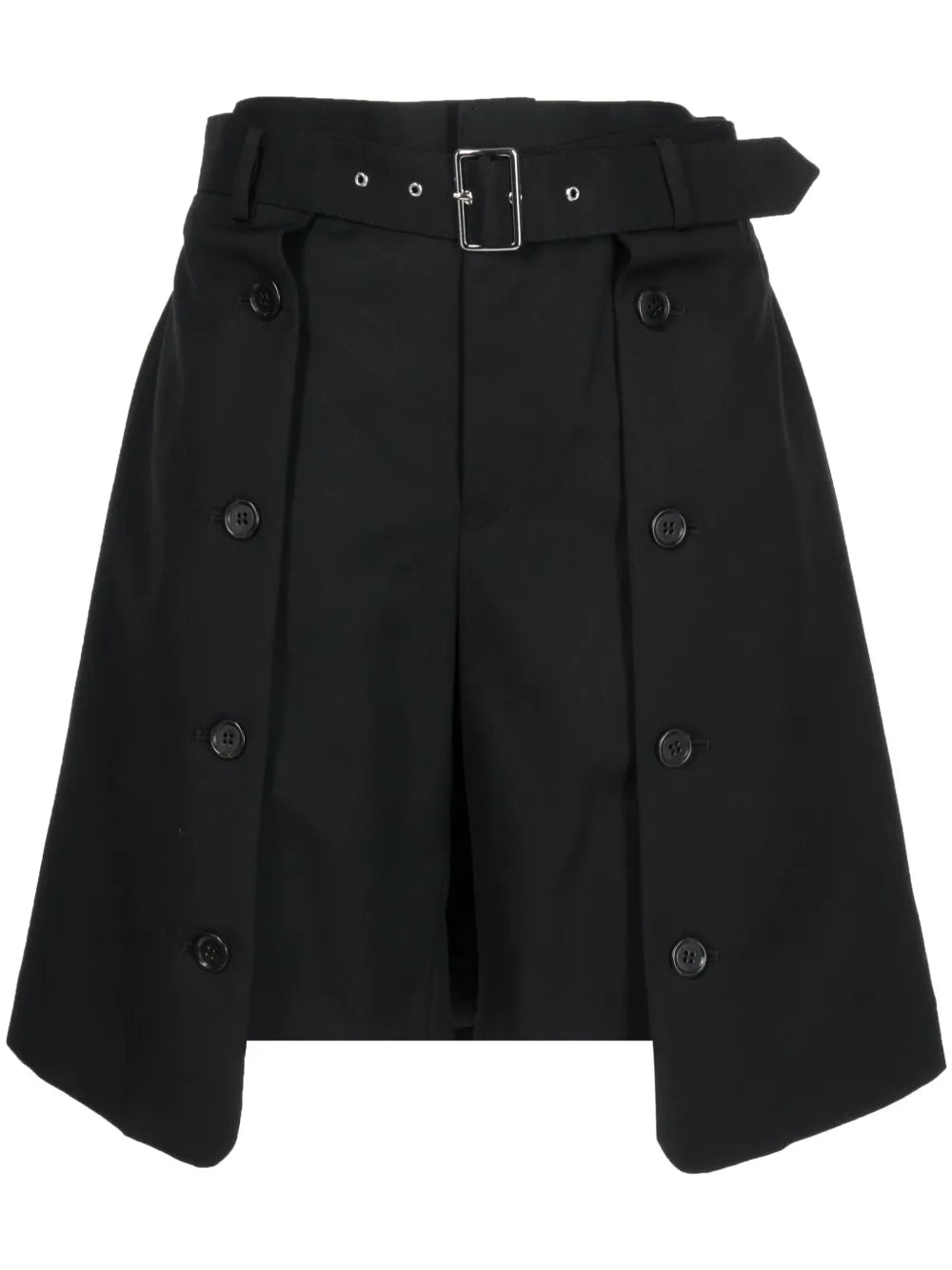 Belted Wool Shorts